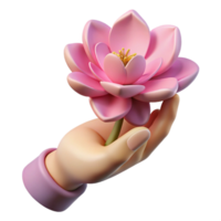 extraordinário clássico mão segurando flor delicado Rosa Cortar fora exclusivo png