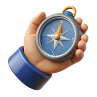 beautiful artistic Hand Holding Compass with North Arrow Isolated high resolution png