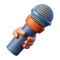 impressive minimalist Hand Holding Microphone Icon Transparent Background high resolution png
