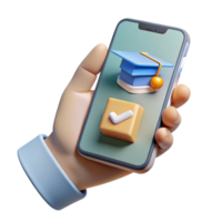 beautiful abstract Hand Holding Smartphone with Website Design Mockup Isolated high quality png