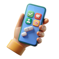 impressive rustic Hand Holding Smartphone with Website Design Mockup Isolated authentic png