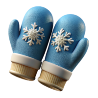 impressive rustic Hand Knitted Mittens with Snowflake Pattern Transparent Background professional png