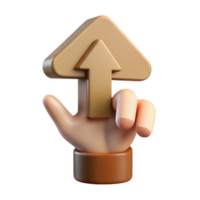 elegant traditional Hand Pointing Upwards Direction Guidance Symbol Cutout authentic png