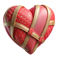 magnificent rustic Hand Sewn Fabric Heart with Ribbon Transparent high resolution png
