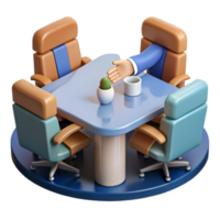 extraordinary creative Handshake Agreement at Conference Table Cutout high resolution png