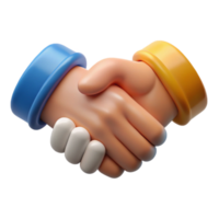 impressive artistic Handshake Cooperation Symbol White Background Isolated high resolution png