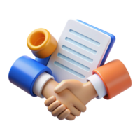 vibrant rustic Handshake Over Documents Top View Transparent detailed png