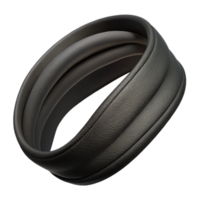 serene rustic Headband Black Elastic Isolated original png