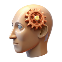 stunning creative Head with Gears Inside Transparent Background authentic png