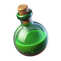 extraordinary minimalist Health Potion Icon Green Isolated Element exclusive png