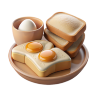 impressive abstract Healthy Breakfast Eggs and Toast Cutout high quality png