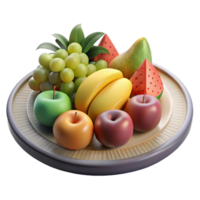 beautiful artistic Healthy Fruit Platter Colorful Arrangement Transparent Background authentic png