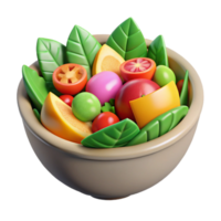 deslumbrante criativo saudável salada colorida ingredientes isolado Alto resolução png