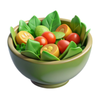 wonderful modern Healthy Salad with Vibrant Greens Isolated authentic png
