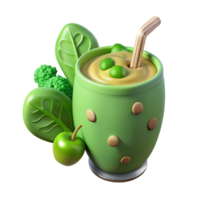 magnificent abstract Healthy Smoothie Cutout with Green Vegetables genuine png