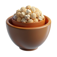 stunning minimalist Healthy Snack Bowl Popcorn Kernels Isolated high resolution png
