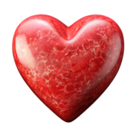 vibrant rustic Heart Icon Red Isolated Transparent Background authentic png