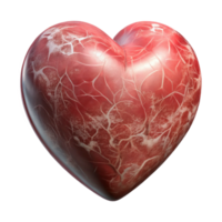 vibrant minimalist Heart Model Side View Transparent Background exclusive png