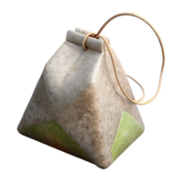 vibrant rustic Herbal Tea Bag with String Cutout high quality png