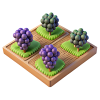 wonderful abstract High Angle Shot of Vineyard with Rows of Grapes Cutout high quality png
