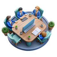 extraordinary modern High Angle View of Business Meeting Isolated authentic png