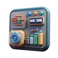 impressive creative High Tech Ai Interface with Data Graphs Isolated Element high resolution png