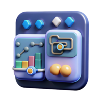 vibrant rustic High Tech Ai Interface with Data Graphs Isolated Element exclusive png