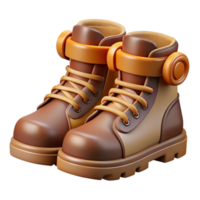 extraordinary abstract Hiking Boots Brown with Transparent Background original png