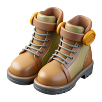 vibrant rustic Hiking Boots Top View Isolated Element exclusive png