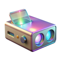 magnificent artistic Hologram Projector Device Isolated Transparent Background 4K png