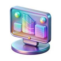 magnífico clássico holográfico exibição mostrando dados isolado transparente fundo Alto qualidade png