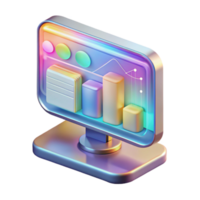 beautiful contemporary Holographic Display Showing Data Isolated Transparent Background exclusive png