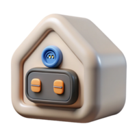 extraordinary abstract Home Automation Hub Front View Isolated on Transparent Background authentic png