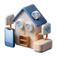 vibrant rustic Home Automation System Diagram Transparent Background high resolution png