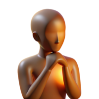 beautiful rustic Human Silhouette in Thoughtful Pose Isolated with Backlighting authentic png