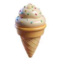 magnificent classic Ice Cream Cone Vanilla Transparent Background authentic png