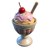 serene abstract Ice Cream Sundae Transparent Background Delicious authentic png