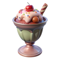 stunning creative Ice Cream Sundae Transparent Background Delicious original png