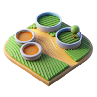 beautiful vintage Isolated Agricultural Fields with Irrigation Circles Aerial View exclusive png