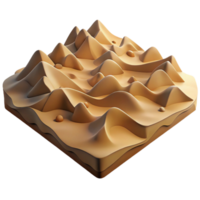 serene abstract Isolated Desert Landscape with Sand Dunes Transparent Background high quality png
