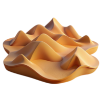 elegant creative Isolated Desert Landscape with Sand Dunes Transparent Background high resolution png