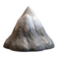 impressive abstract Isolated Mountain Peak with Snow Cap Cutout authentic png