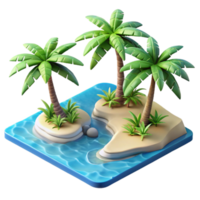 wonderful contemporary Isolated Tropical Beach with Clear Water Transparent Background original png