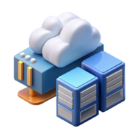 elegant traditional Isometric Data Center with Cloud Computing for Digital Marketing Transparent exclusive png