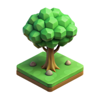 extraordinary classic Isometric Game Asset Tree Green Isolated Cutout high resolution png