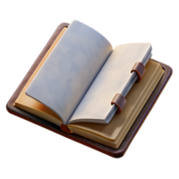 stunning modern Journal Notebook Blank Page Open Isolated Element authentic png
