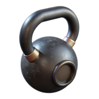 magnificent abstract Kettlebell Black with Handle Isolated Transparent Background authentic png