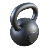dramatic creative Kettlebell Black with Handle Isolated Transparent Background 4K png
