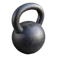 beautiful modern Kettlebell Cast Iron Black Isolated Cutout high resolution png