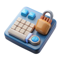 elegant minimalist Keylogger Icon with Keyboard and Hand Transparent Background Isolated original png